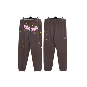 Sp5der Spider Web  Foam Printed Terry Sweatpants-4610