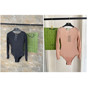 Gucci Letter-Embroidered Mesh Sexy One-Piece Swimsuit-6462  